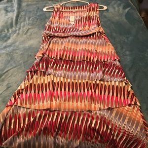 NY&co ruffle multicolored dress size m